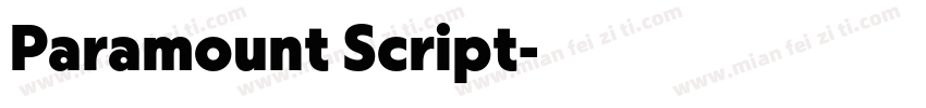 Paramount Script字体转换